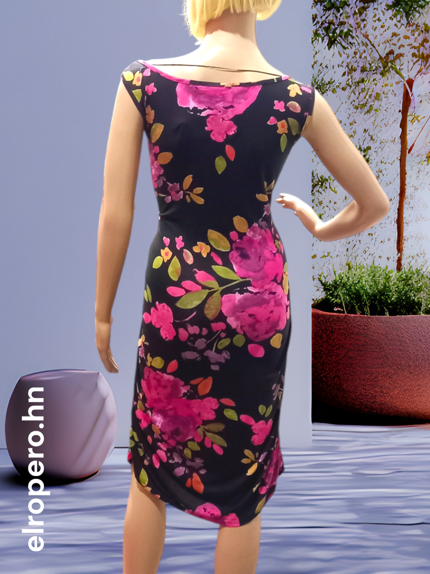 Vestido estampado rosas - PESCARA - Talla XL