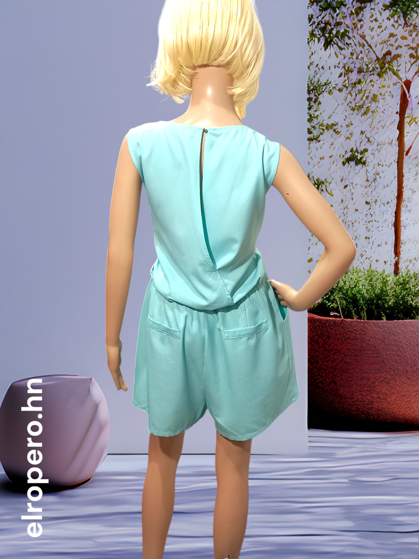 Jumpsuit con bolsas laterales - ALLEGRA K - Talla L