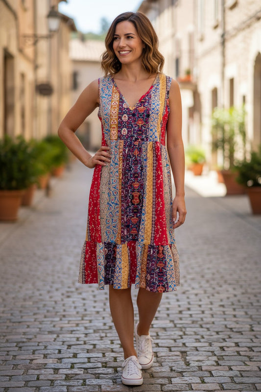 Vestido Estampado - Talla M