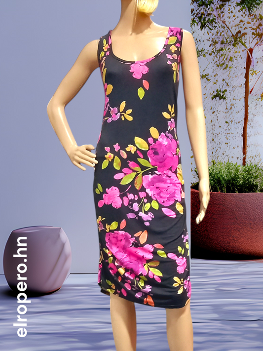 Vestido estampado rosas - PESCARA - Talla XL