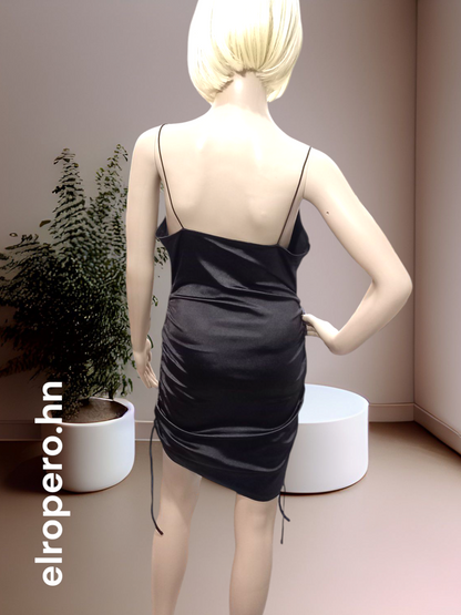 Vestido - Negro satinado - Talla S