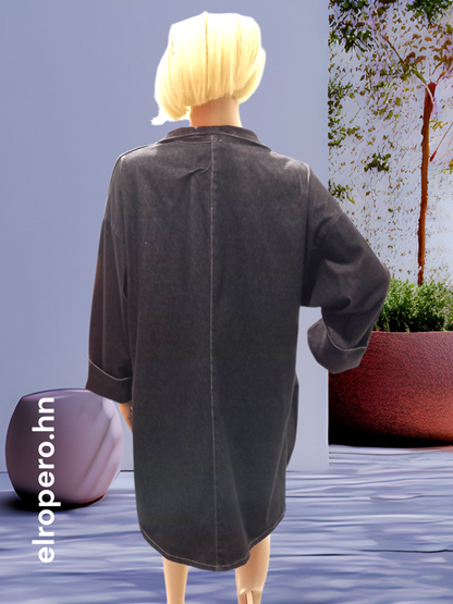 Kimono o salida de baño (Tela jeans) - MARLA - Talla S / M / L / XL