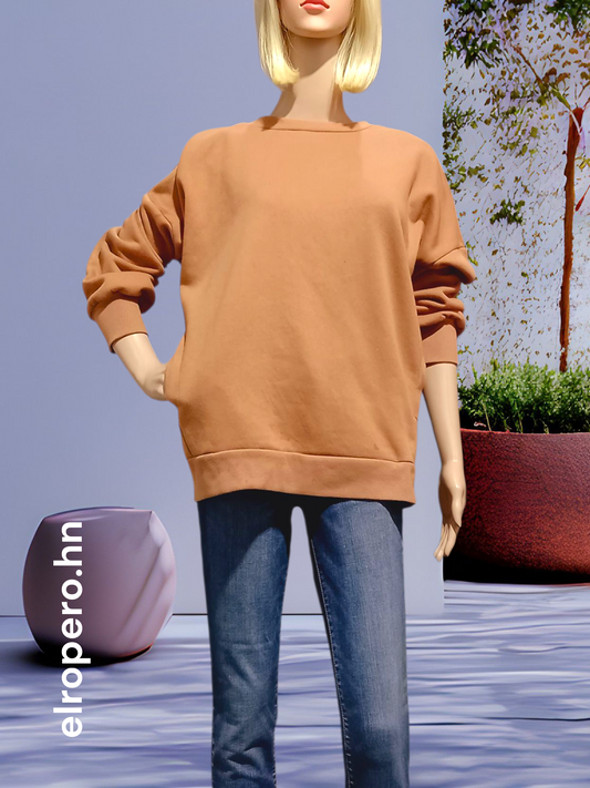 Suéter (bolsas laterales) - ZENANA - Talla L